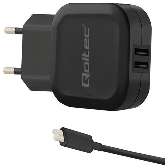 Ładowarka Qoltec 2x USB-A 2.4 A (50188)