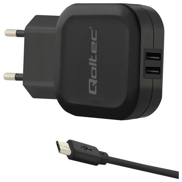 Ładowarka Qoltec 2x USB-A 2.4 A (50187)