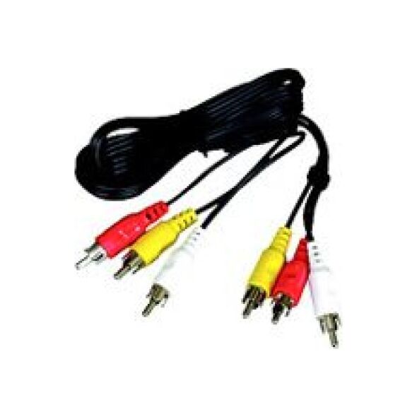Kabel PremiumCord RCA (Cinch) x3 - RCA (Cinch) x3 2m czarny (kjackcmm3-2)
