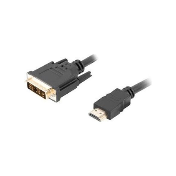 Kabel Lanberg HDMI - DVI-D 3m czarny (CA-HDDV-10CC-0030-BK)