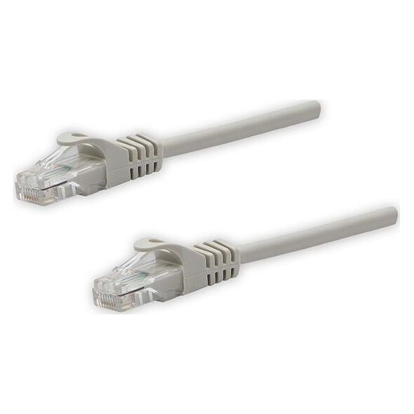 UTP patchcord, Cat.5e, RJ45 M-1m, nieekranowany, szary, czysta miedź economy