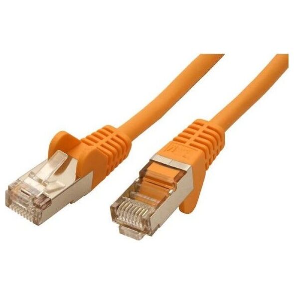 FTP patchcord, Cat.5e, RJ45 M-7,5m, chroniony, żółty, economy