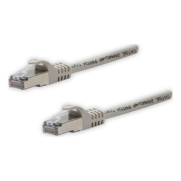 FTP patchcord, Cat.5e, RJ45 M-10m, chroniony, szary, czysta miedź economy