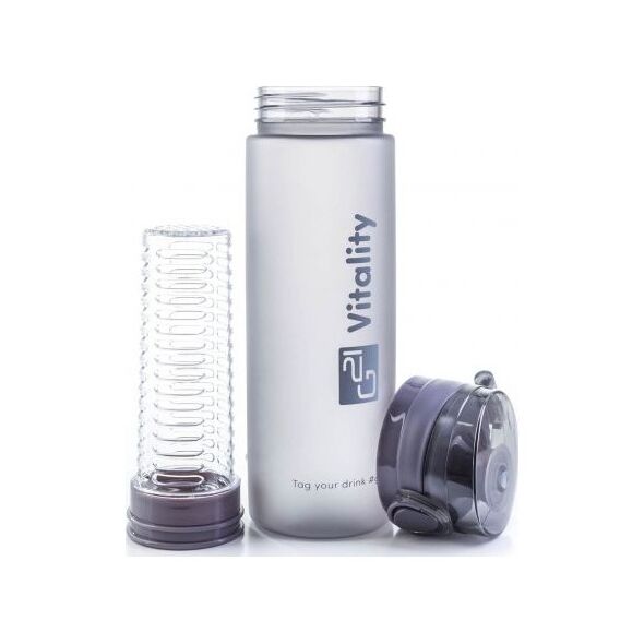 G21 Butelka z sitkiem szara 600 ml