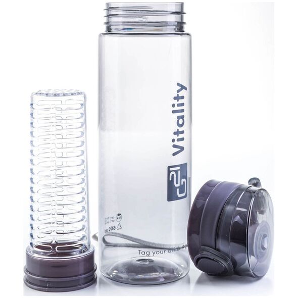 G21 Butelka z sitkiem szara 600 ml