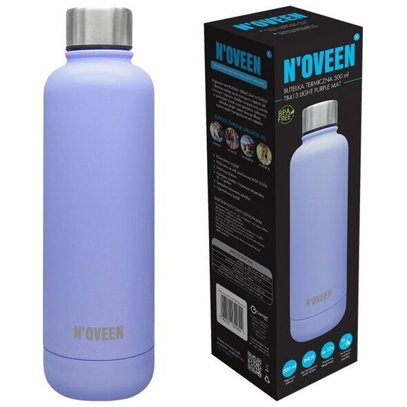 Noveen Butelka Termiczna NOVEEN TB413 Light Purple Mat 500 ml