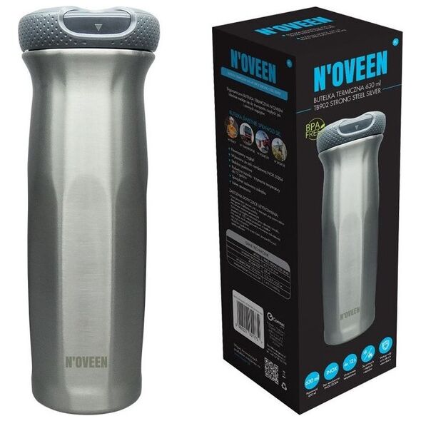 Noveen Butelka Termiczna NOVEEN TB902 Strong Steel Silver 630 ml