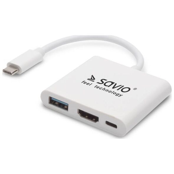 Stacja/replikator Savio USB-C (AK-48)