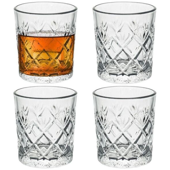 Excellent Houseware Komplet szklanek do whisky 4 sztuki 230 ml