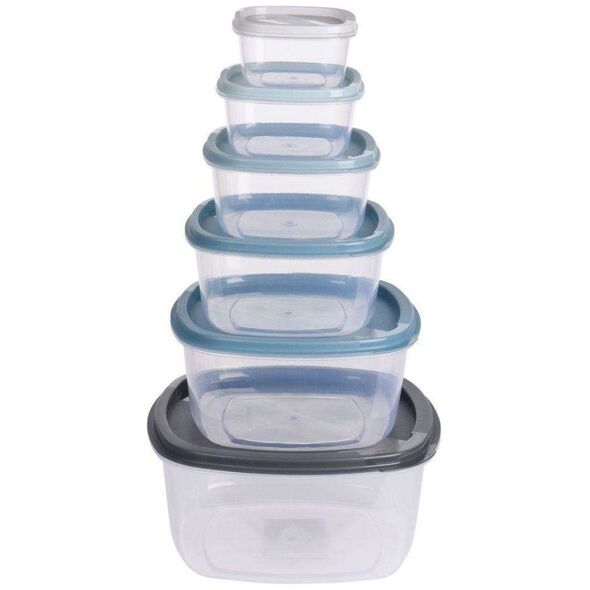 Excellent Houseware Pojemnik do żywności z pokrywką zestaw komplet pojemników kuchennych 6 szt.
