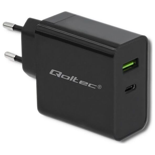 Ładowarka Qoltec 1x USB-A 1x USB-C 3 A (51717)