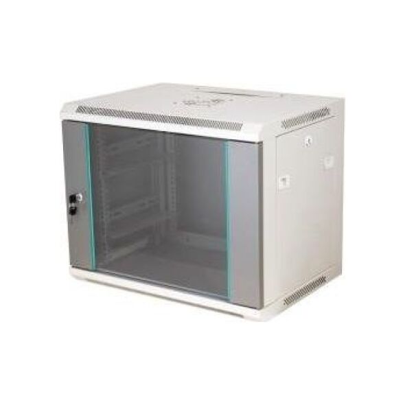 Szafa Q-Lantec Szafa jednosekcyjna A-LAN SW-18U-600-450-N-DSJ-OP-RP-B-S (18U| 933mm / 600mm / 450 mm| wisząca| Otwierane, Szklane| 19'&#03
