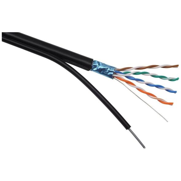 Solarix Kabel instalacyjny Solarix zewnętrzny FTP, Cat5E, drut, PE, puszka 305m SXKD-5E-FTP-PE