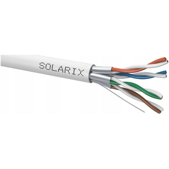 Solarix Kabel instalacyjny Solarix STP, Cat6A, drut, LSOH, cewka 500m SXKD-6A-STP-LSOH