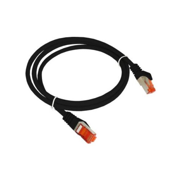 Alantec Patch-cord F/UTP kat.6 PVC 0.25m czarny ALANTEC