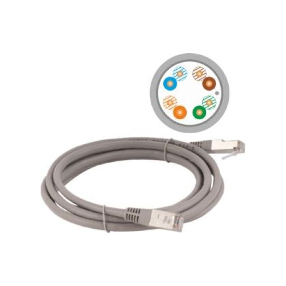 Alantec Patch-cord F/UTP kat.5e PVC 7.0m szary