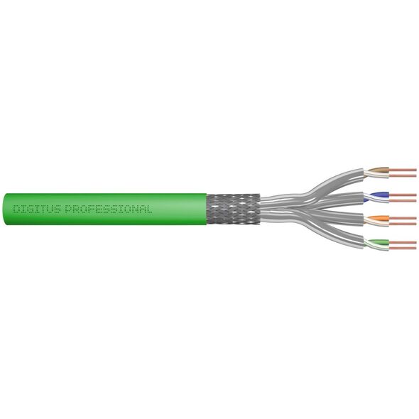 Digitus DIGITUS DK-1843-VH-1 CAT 8.2 S-FTP install. cable 2000MHz AWG 22/1 Dca 100m ring simplex green