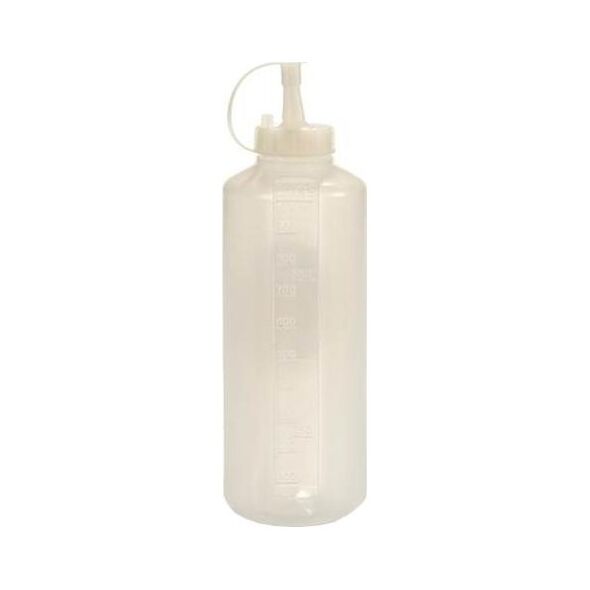 Gerimport butelka na sos 1 litr 8 x 25 cm kość słoniowa biała