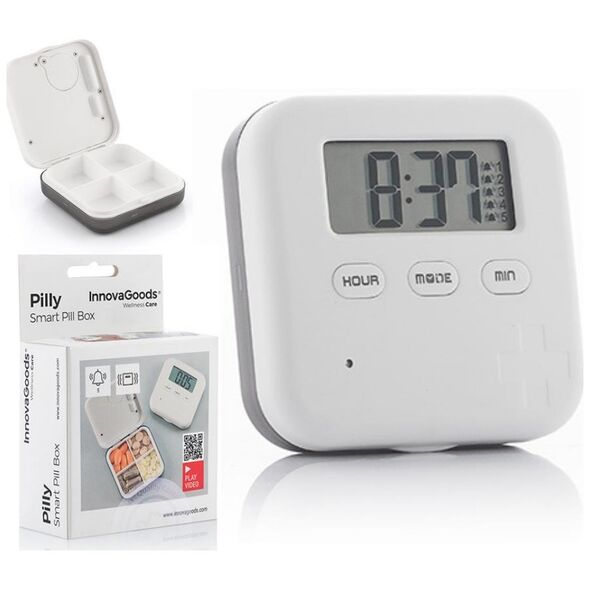 InnovaGoods Inteligentne elektroniczne pudełko na tabletki Alarm Zegar InnovaGoods