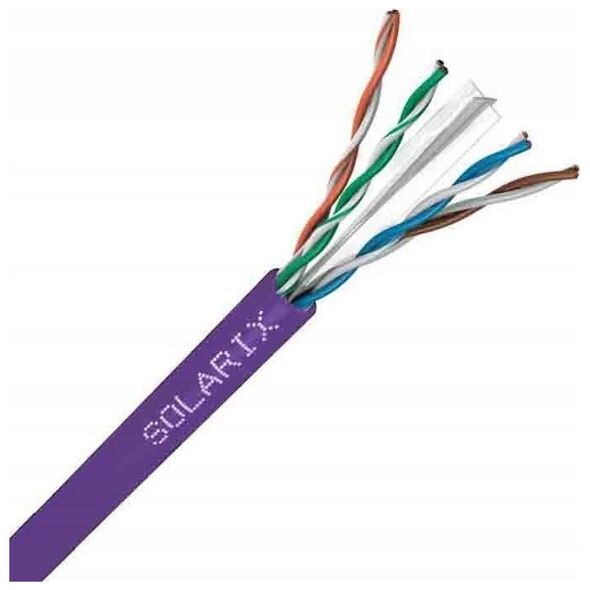 Solarix Instalační kabel Solarix UTP, Cat6, drát, LSOH, box 100m SXKD-6-UTP-LSOH