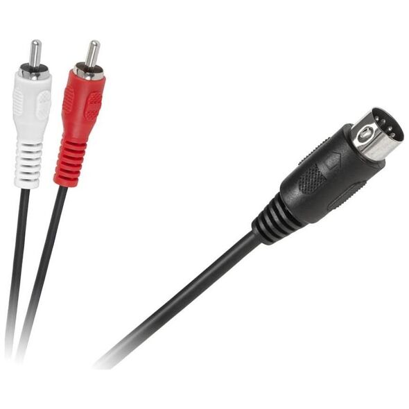 Kabel LP DIN - RCA (Cinch) x2 1.2m czarny (LEC-KPO2792-1,2)