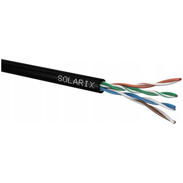 Solarix Instalační kabel Solarix venkovní UTP, Cat5E, drát, PE, box 100m SXKD-5E-UTP-PE