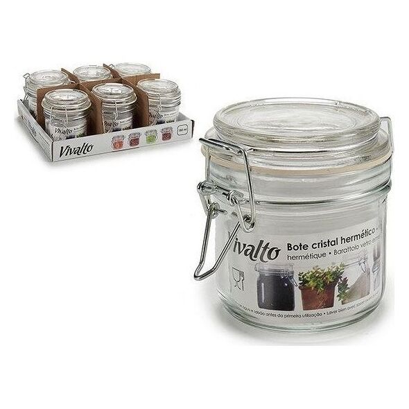 Vivalto Słoik Vivalto Hermetyczny Przezroczysty (180 ml) (8,5 x 8,5 x 11,5 cm)