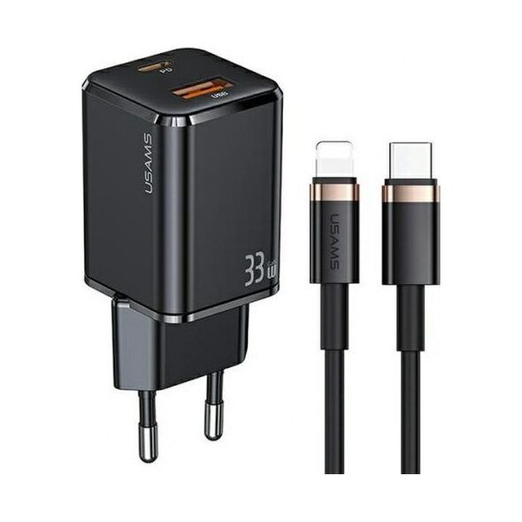 Ładowarka Usams T43 1x USB-A 1x USB-C 3 A (USA800)