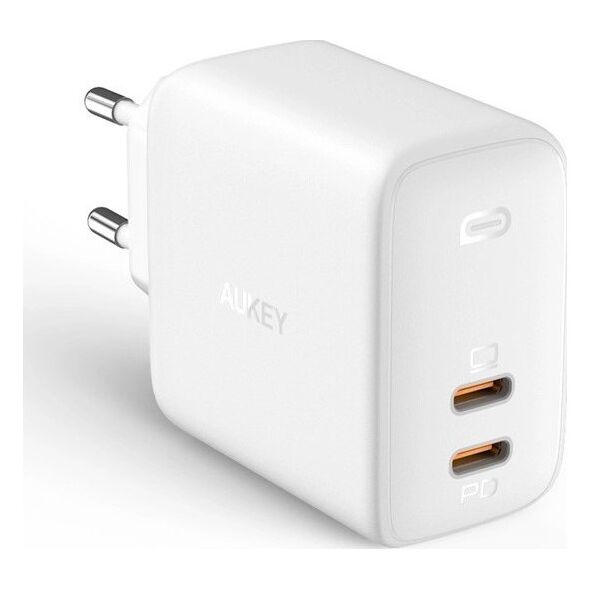 Ładowarka Aukey 2x USB-C 6 A (PA-B4 White)