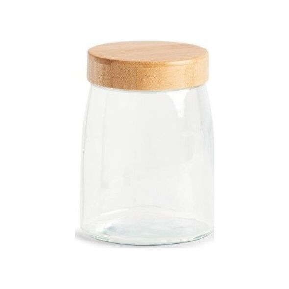 Zeller Słoik do przechowywania z bambusową pokrywką, 1400 ml, O12,5x16,5 cm