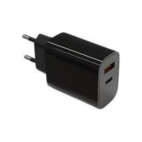 Ładowarka TB Print Ładowarka sieciowa 2x3A USB C + USB A czarna
