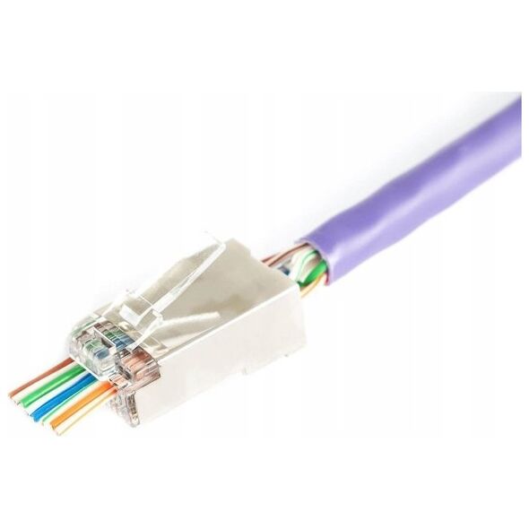 Digitus Wtyk RJ45 (8P8C) przelotowy DIGITUS kat.6 ekranowany, AWG 26-24, opakowanie 100 szt.