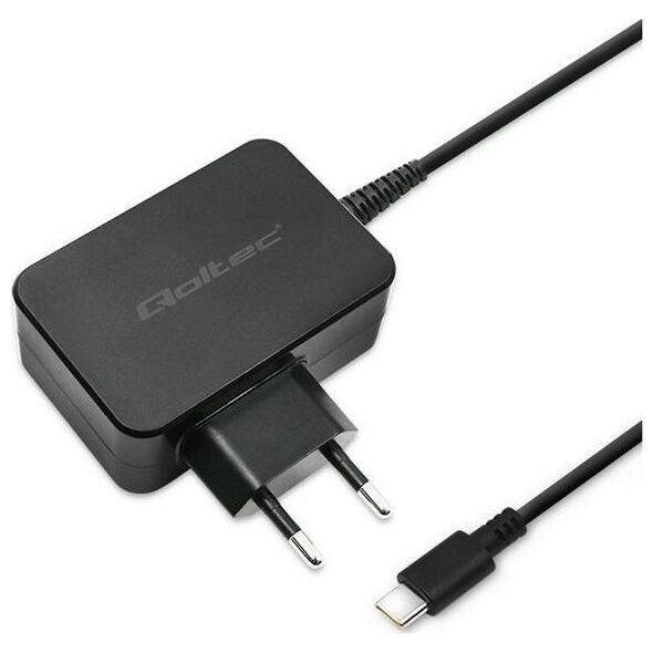 Ładowarka Qoltec Ładowarka sieciowa 65W | 5-20V | 3-3.25A | USB typ C | PD | Czarna