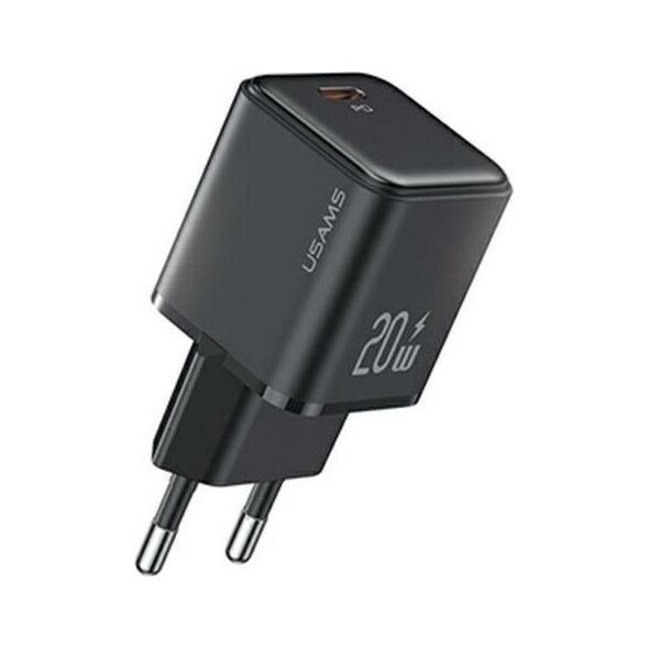 Ładowarka Usams Ładowarka sieciowa 1xUSB-C PD 3.0 20W Fast Czarna
