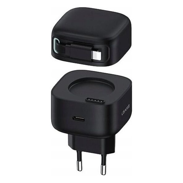 Ładowarka Usams Ładowarka sieciowa USAMS US-CC202 USB-C + kabel Lighning PD QC 35W czarny/black