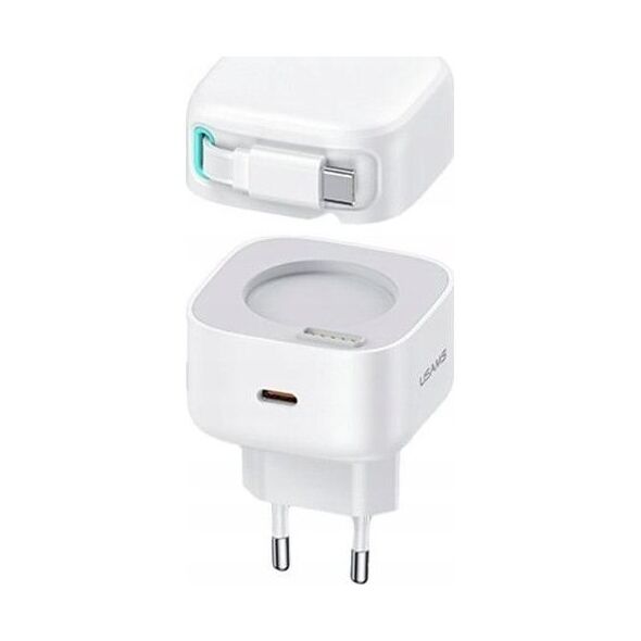 Ładowarka Usams Ładowarka sieciowa USAMS US-CC202 USB-C + kabel USB-C PD QC 35W biały/white