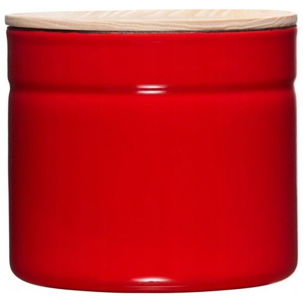 Riess RIESS - Pojemnik kuchenny z drewnianą pokrywą 1,3l Fresh Tomato