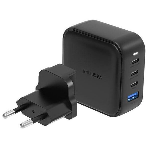 Ładowarka Energea ENERGEA ład. siec. 1xUSB+3xUSB-C PD-PPS-QC 3.0 100W 3C1A czarny/black US+EU Travelite GAN100