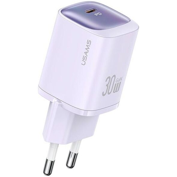 Ładowarka Usams USAMS Ład. siec. CC251 30W GaN USB-C Fast Charging HC Series fioletowy/purple CC251TC03