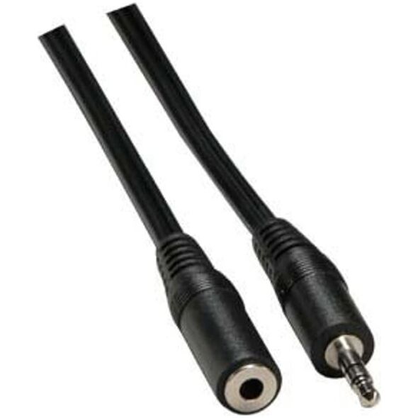 Kabel Neutralle Przedłużacz do kabli audio Jack (3,5mm) M - Jack (3,5mm) F, 3m, czarna, Logo blistr