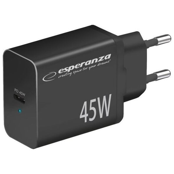 Ładowarka Esperanza EZC108K Esperanza ładowarka sieciowa 45w usb-c pd