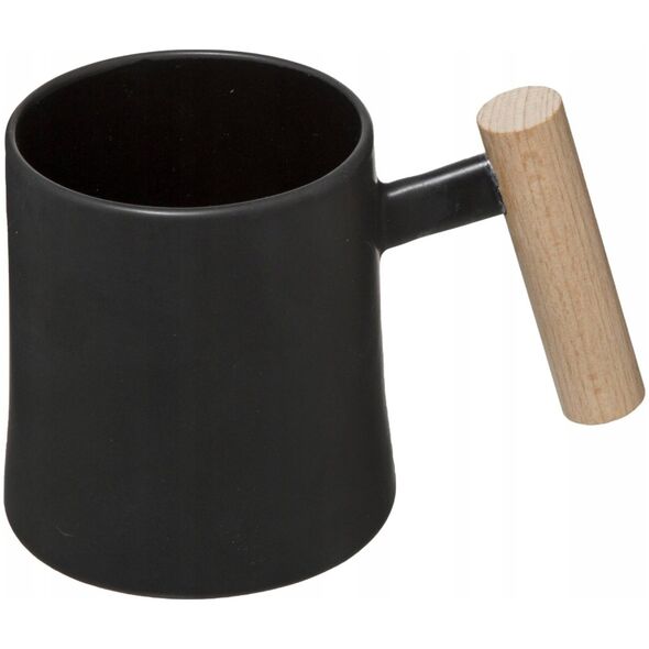 Secret de Gourmet Kubek ceramiczny z drewnianym uchwytem, 370 ml