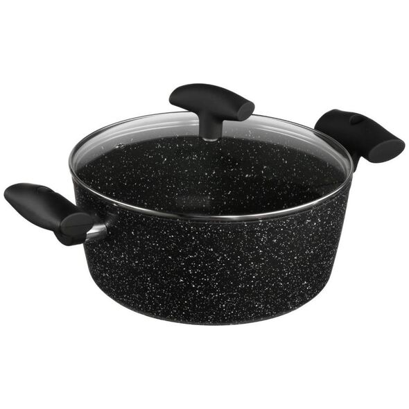 5five Garnek aluminiowy z powłoką marmurową Ø 24 cm + pokrywka