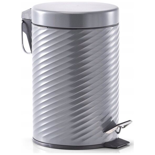 Kosz na śmieci Zeller Kosz łazienkowy 3L, metalowy, kolor szary, ZELLER