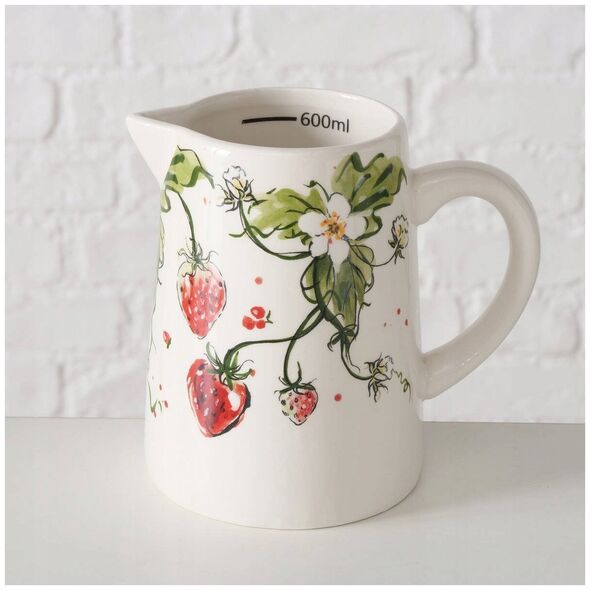 Boltze Dzbanek ceramiczny STRAWBERRY, w truskawki, 500 ml