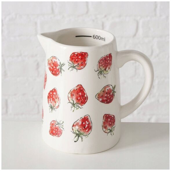 Boltze Dzbanek ceramiczny STRAWBERRY, w truskawki, 500 ml