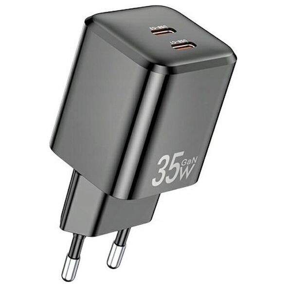 Ładowarka Awei AWEI ład. siec. PD65-EU 35W 2x USB-C biała/white GaN