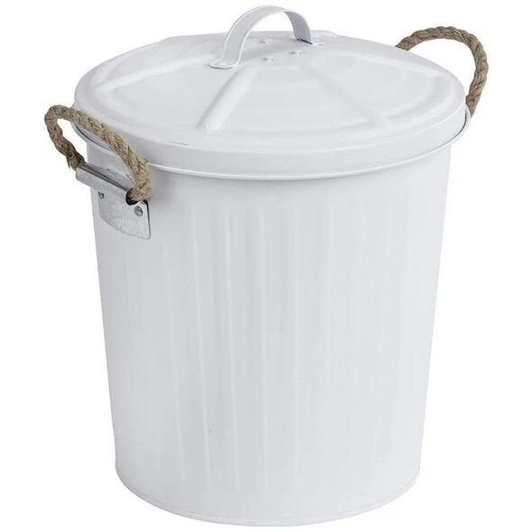 Kosz na śmieci Wenko Kosz na śmieci GARA w kolorze białym z pokrywką, 6L, Wenko