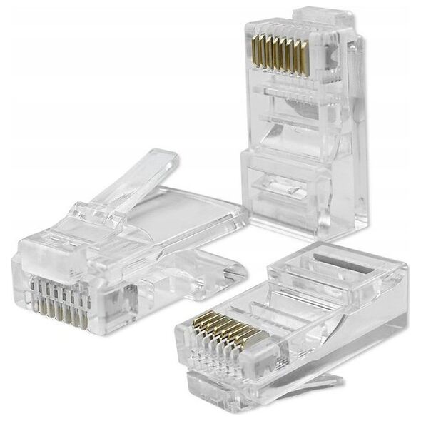 Qoltec Wtyk złšcze modularne RJ45 | CAT6 | UTP | Pozłacane styki |      100 sztuk