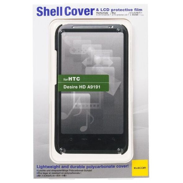 Elecom Shell Cover & folia HTC Desire HD, black 12523